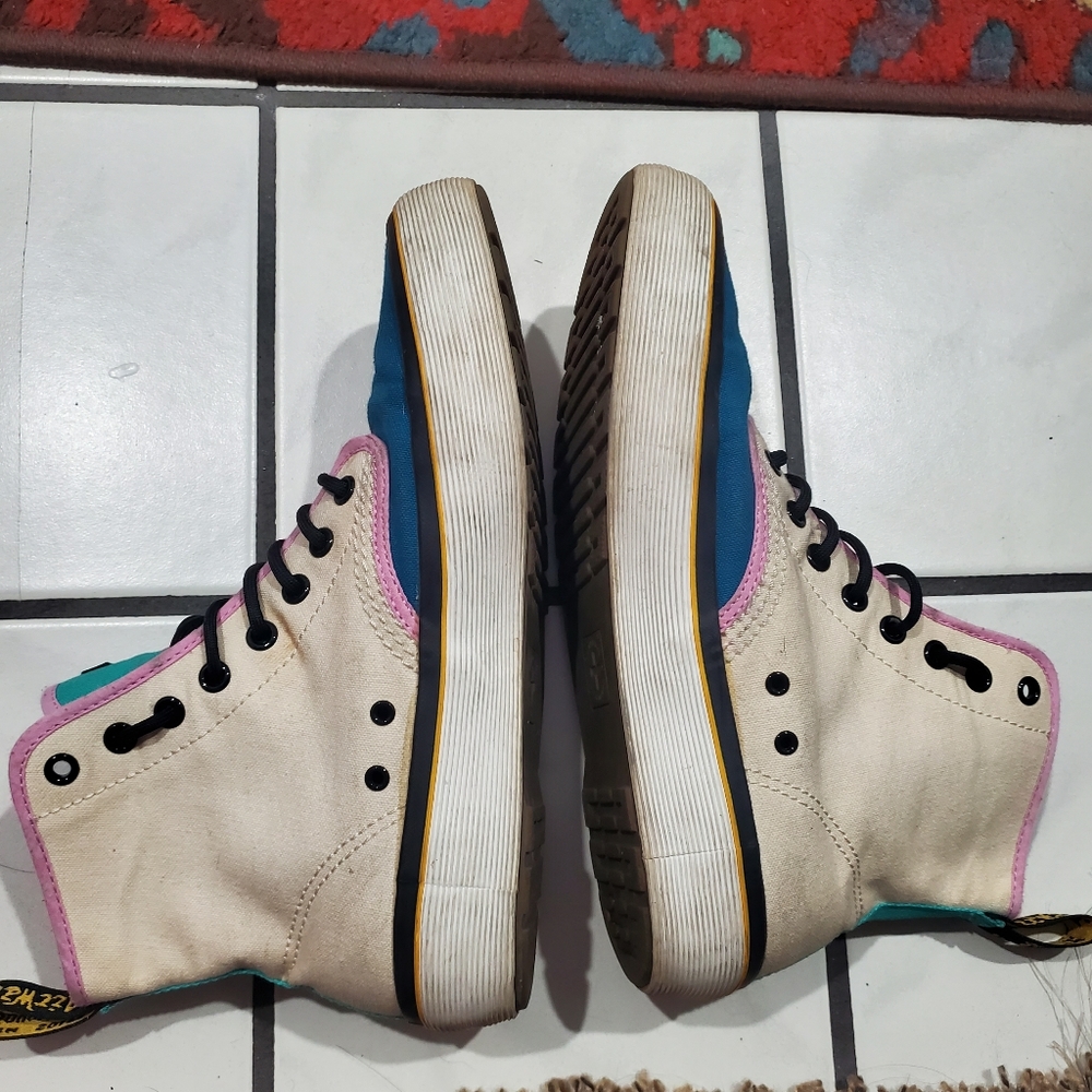 Dr. Martens Monet Sneakers Colorful Canvas High Top Color Block 9 - Picture 4 of 7